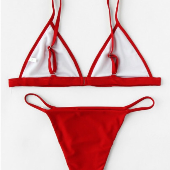 Red Triangle Bikini - Picture 2 of 5